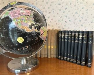 Encyclopedia Brittanica Globe, 2 Retro Childrens Science Book Series