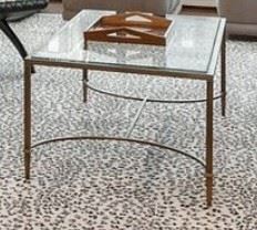 Baker Paris by Thomas Pheasant brass and glass coffee table - 24" x 48"