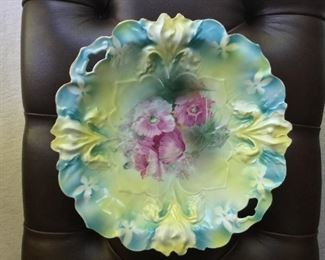 Decorative vintage ceramic plate, RS Prussia.
