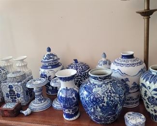 Asian Blue and White modern ceramic decor items