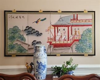 Vintage Asian Art panels