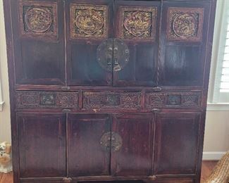 Vintage Asian cabinet, absolutely lovely detail!  