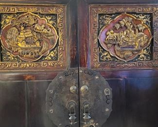 Close-up of Asian cabinet