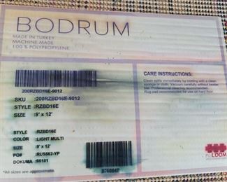 Bodrum 9' x 12' Turkey machine made light multi colored rug