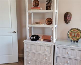 Wicker by Henry Link small dresser and shelf unit