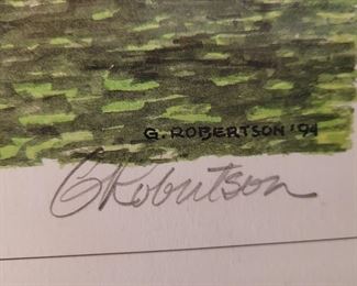 G. Robertson 1994 signed art