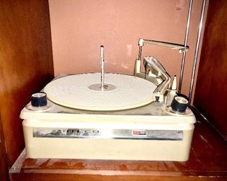 Record player inside console 