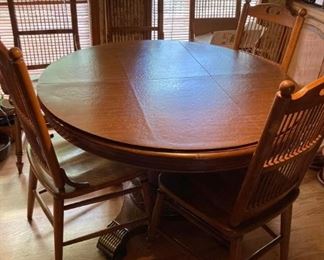 Kitchen table with topper also has a leaf