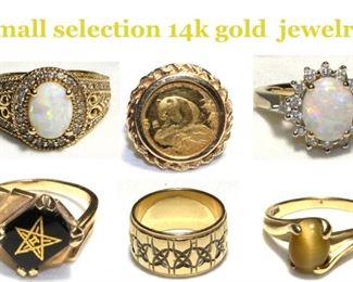 14k gold rings,smattering of other 14k items,sterling,costume jewelry,etc. 