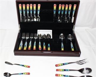 Fiesta flatware complete 12 place settings 