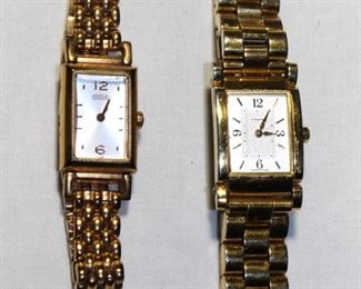 two Coach ladies watches