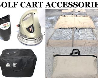 golf cart accessories enclosure & heater w bags to keep them in. Both exc. 