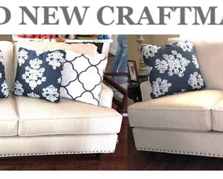 Brand New Craftmaster sofa,loveseat,chair living room group. This was custom ordered from Jernigan Furniture from Goldsboro,N.C. The owners passed away within a day of each other last year,before the order was completed.The sofa/loveseat was delivered March 2023,the chair May 2023. It is brand new.
