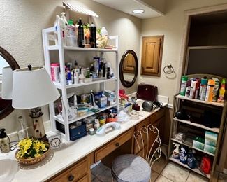 Really cute lighthouse lamp… rest of the bathroom has some cute beats/cabin feel decor!