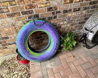 Awesome tire swing with all hardware; just plant that tree, and… uh… wait. 
Don’t forget to water it. Maybe use an existing tree. I checked with the Lorax; he said it was fine and he should know. 