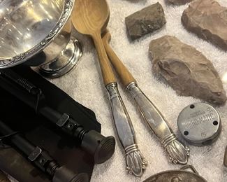Sterling handle wood service pieces
