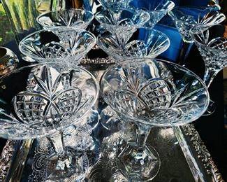 Set of Crystal Martini Glasses