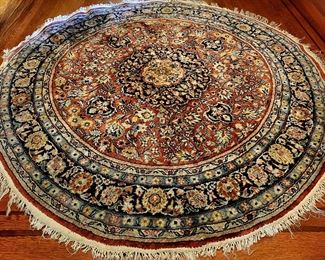 6' Round Hand-Tied Wool Rug #24 - $325