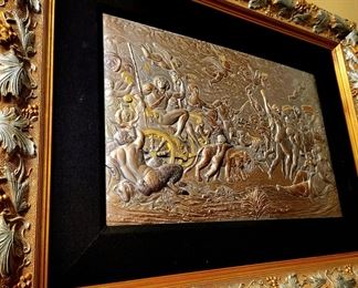 Roman Scen in relief in Grapevine motif frame #26 - $149