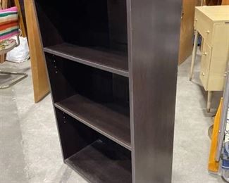 Dark wood bookcase 40 x 25 x 12 in