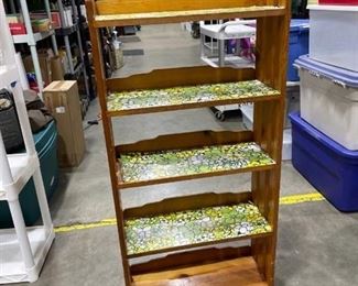 Wooden 5 shelf bookcase 48 x 24 x 10 in