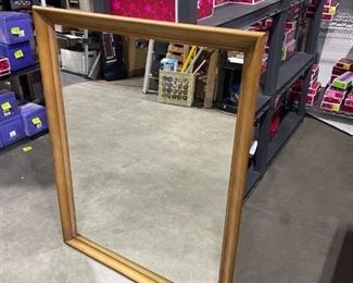 Wood framed mirror 40 x 32 in
