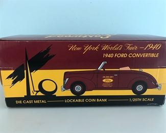 Diecast Bank- 1940 Ford Convertible