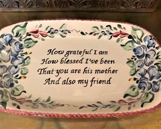 "How grateful I am . . ."