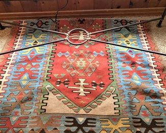 Santa Fe style colorful rug