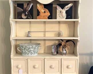 Another cute wall shelf; some of the bunny collection