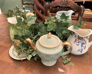 Some of the teapots and pitchers