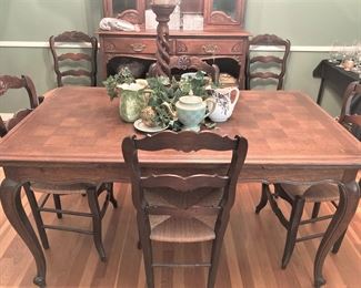 French Country table & 6 chairs