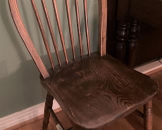 One of two Windsor chairs