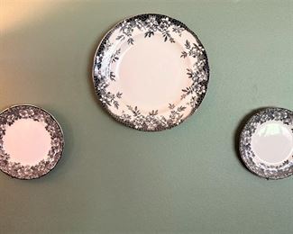 Black & white decorative plates