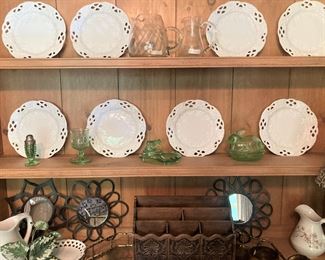 White plates and other décor