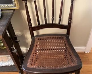 Single antique cane chair