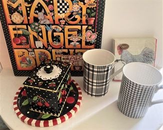 Mary Engelbreit  selections; rooster napkins; black & white mugs