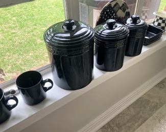 Black canisters