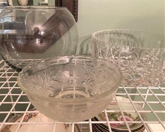 Punch bowl and other bowls