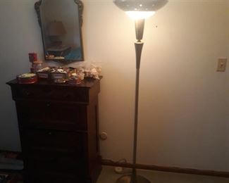 Mid century modern  torchere floor lamp