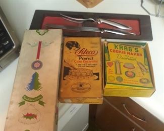 Vintage kitchen  items in the box