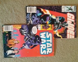 Marvel comics 
GI Joe and Star wars