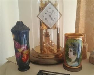 Fine porcelain  and clock