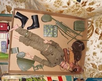 Vintage G I Joe with accessories 