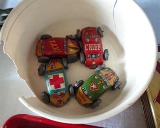 Tin litho mini cars , made in Japan