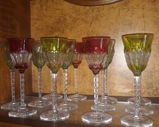 Cut crystal stemware