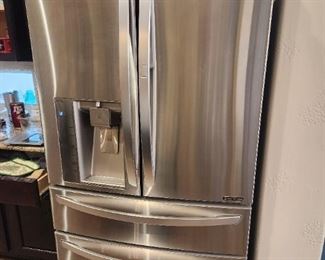 Almost new LG Frech Door Hidden Door Stainless Refrigerator
