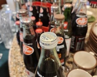 Old Dr Pepper Footbal Bottles
