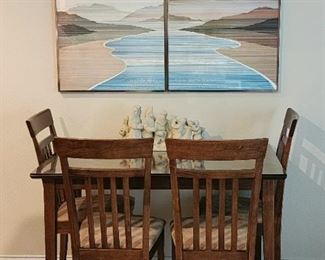 Breakfast Table & Chairs w/ Wall Art