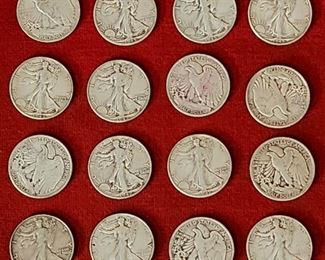 US Silver Half Dollars 